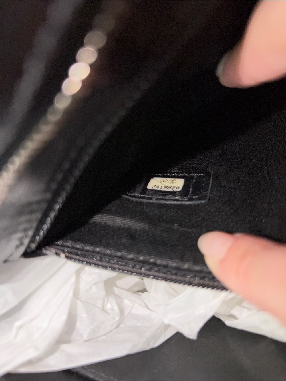 CHANEL Black Quilted Caviar Leather Tote with Interlocking CC - Picture 12 of 12